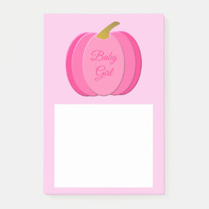 Hübsch Pink Baby Girl Pumpkin Custom Post-it Klebezettel