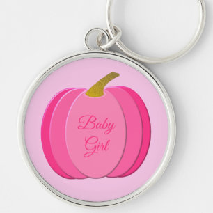 Hübsch Pink Baby Girl Pumpkin Custom Schlüsselanhänger