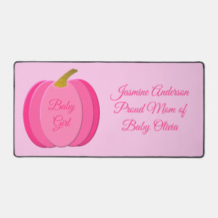 Hübsch Pink Baby Girl Pumpkin Custom Schreibtischunterlage
