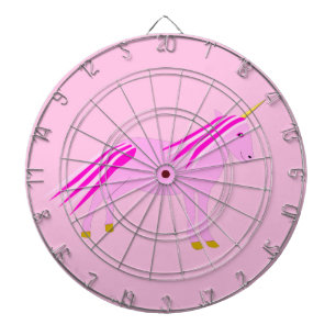 Hübsch Pink Baby Girl Unicorn Dartscheibe