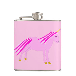 Hübsch Pink Baby Girl Unicorn Flachmann