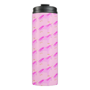 Hübsch Pink Baby Girl Unicorn Gemustert Thermosbecher