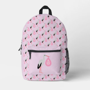 Hübsch Pink Baby Storch Bedruckter Rucksack