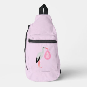 Hübsch Pink Baby Storch Crossbody Bag