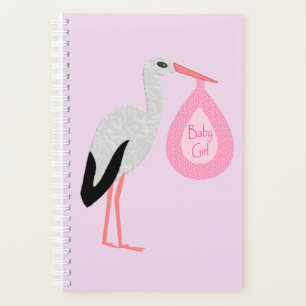 Hübsch Pink Baby Storch Planer