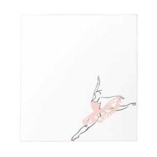Hübsch Pink Ballerina Notizblock