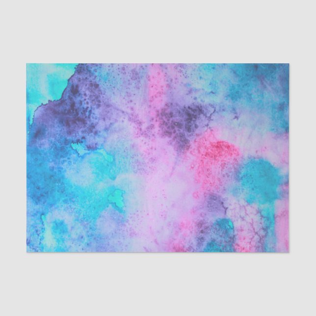 Hübsch Pink Blau Lila Salatfarben Kunst, Dichtung  Seidenpapier (Vorderseite)