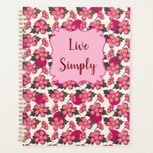 Hübsch Pink Blume Pattern Girly Planer