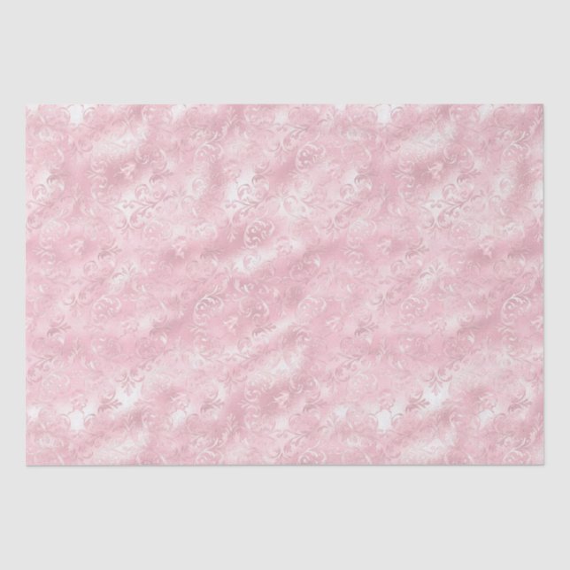Hübsch Pink Blush Elegantes Glam Brautparty Seidenpapier (Vorderseite)