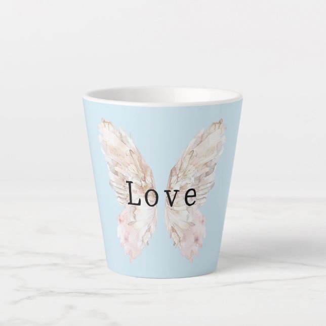 Hübsch Pink Butterfly Flügel Milchtasse (Vorderseite)