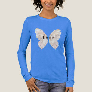 Hübsch Pink Butterfly Flügel Tri-Blend Shirt