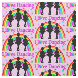 HÜBSCH PINK DANCING QUEEN FABRIC STOFF