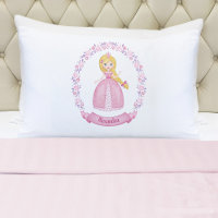 Hübsch Pink Fairytale Princess Pillowcase