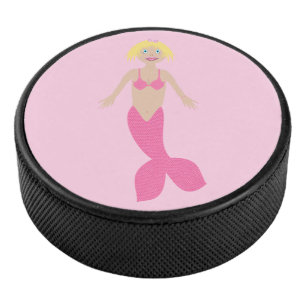 Hübsch Pink Fantasy Mermaid Eishockey Puck