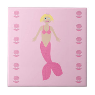 Hübsch Pink Fantasy Mermaid Fliese