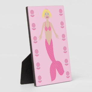 Hübsch Pink Fantasy Mermaid Fotoplatte