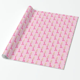 Hübsch Pink Fantasy Mermaid Gemustert Geschenkpapier