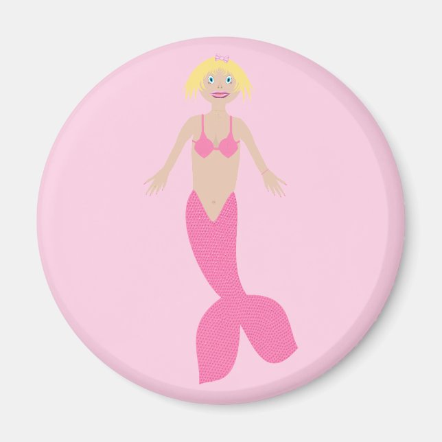 Hübsch Pink Fantasy Mermaid Magnet (Vorne)