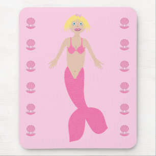 Hübsch Pink Fantasy Mermaid Mousepad