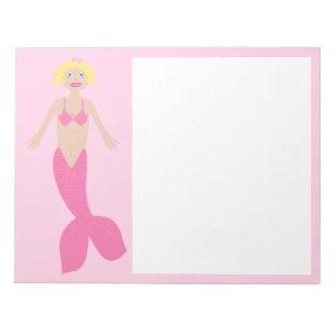 Hübsch Pink Fantasy Mermaid Notizblock