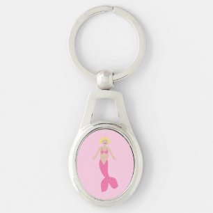 Hübsch Pink Fantasy Mermaid Schlüsselanhänger