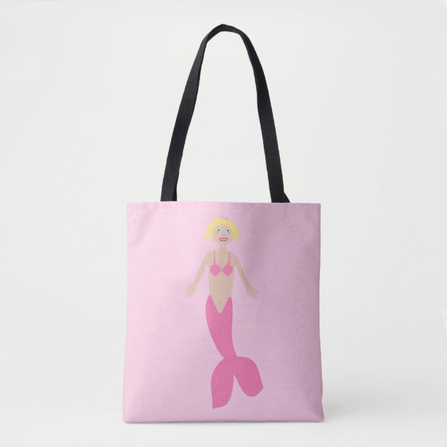 Hübsch Pink Fantasy Mermaid Tasche (Vorderseite)