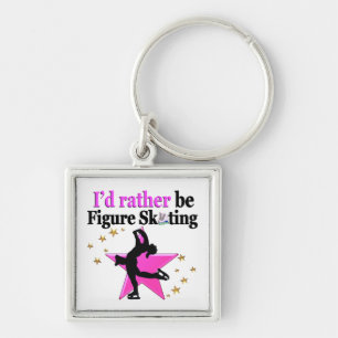 HÜBSCH PINK FIGURE SKATEN IN MEINEM LEBEN SCHLÜSSELANHÄNGER
