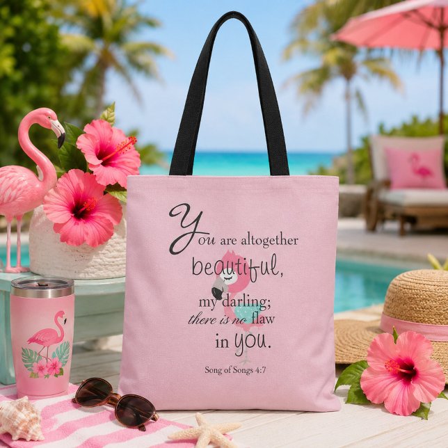 Hübsch Pink Flamingo Bible Verse Tasche (Von Creator hochgeladen)
