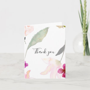 Hübsch Pink Floral Vielen Dank Dankeskarte