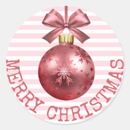 Hübsch Pink Frohe Weihnachtsschmuck Stickers