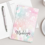 Hübsch Pink Glitzer Girly Glamour Planer<br><div class="desc">Dieses hübsche, rosa Buch Glitzer-Muster lässt sich ganz einfach mit Ihren individuellen Details personalisieren.</div>