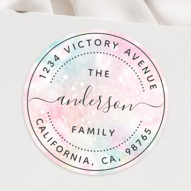 Hübsch Pink Glitzer Girly Glamour Runder Aufkleber (Von Creator hochgeladen)