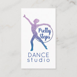 Hübsch Pink Glitzer Glam Dance Studio Modernes Visitenkarte