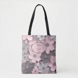 Hübsch Pink-Gray 3D Poppies Mutter der Braut Tasche