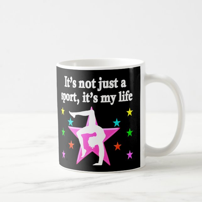 HÜBSCH PINK GYMNASTICS IST MEIN LEBENSDESIGN KAFFEETASSE (Rechts)