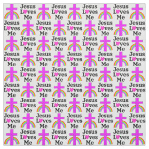 HÜBSCH PINK INSPIRIERE JESUS LIEBEN ME STOFF