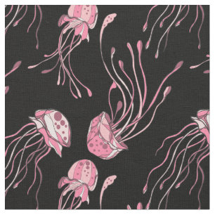 Hübsch Pink Jellyfish Stoff