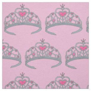 Hübsch Pink Jewel Princess Tiara Crown Royalty Gem Stoff