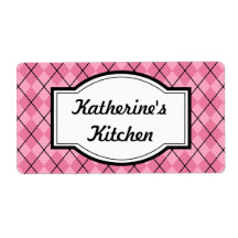 Hübsch Pink Kitchen Labels