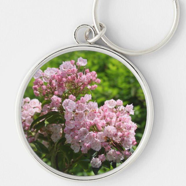 Hübsch Pink Mountain Laurel Blume Schlüsselanhänger (Vorne)