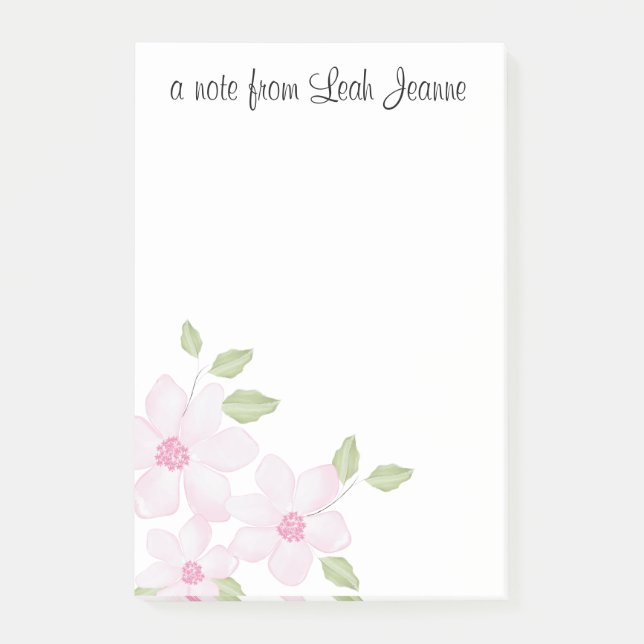 Hübsch Pink Peonies Bouquet Post-it Klebezettel (Vorderseite)