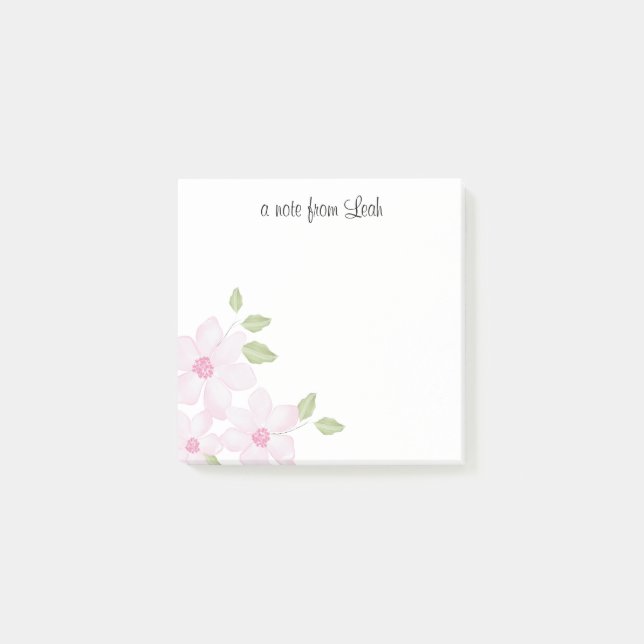 Hübsch Pink Peonies Bouquet Post-it Klebezettel (Vorderseite)
