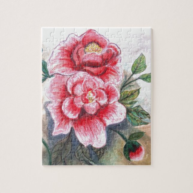 Hübsch Pink Peony Jigsaw Puzzle (Vertikal)