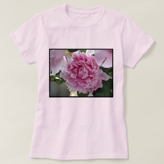 Hübsch Pink Peony T - Shirt (Design vorne)