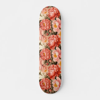 Hübsch Pink Peony Vintag Floral Muster Skateboard