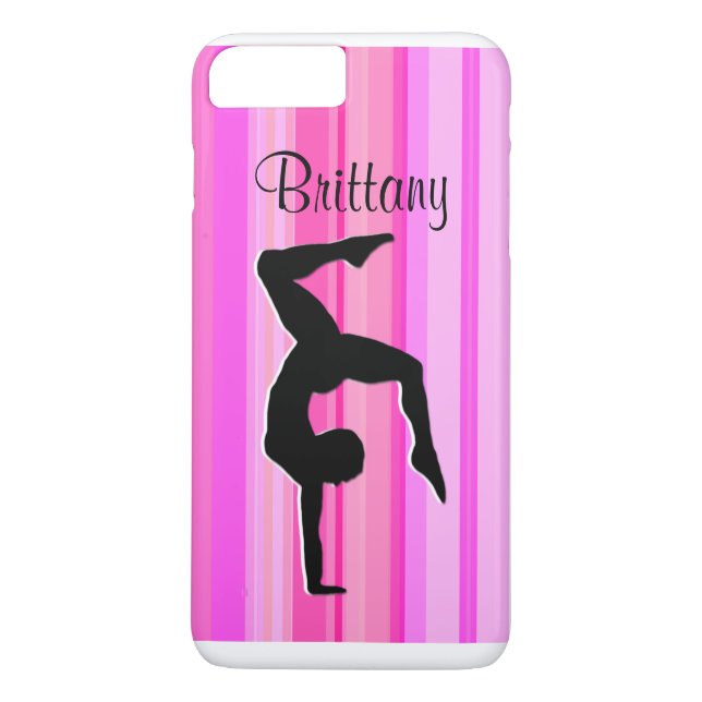 HÜBSCH PINK PERSONALISIERT GYMNASTICS IPHONE FALL Case-Mate iPhone HÜLLE (Rückseite)