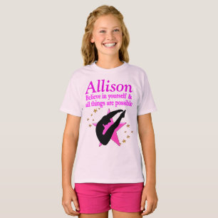 HÜBSCH PINK PERSONALISIERTE TAUCHMÄDCHEN T SHIRT