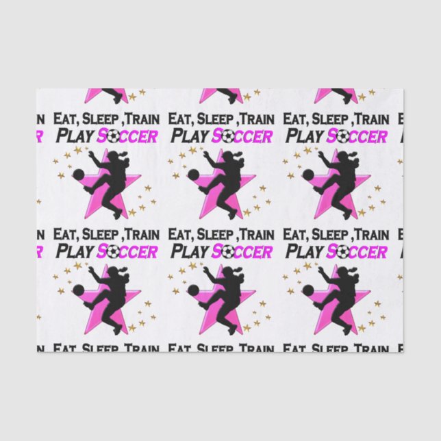 HÜBSCH PINK PLAYER SOCCER DESIGN SEIDENPAPIER (Vorderseite)