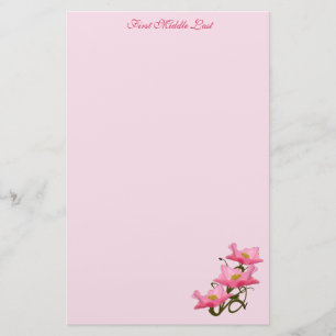 Hübsch Pink Poppy Blume Foto Custom Briefpapier
