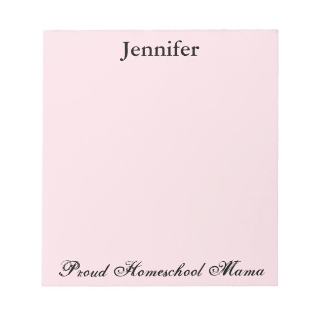 Hübsch Pink Proud Homeschool Mama Notizblock (Vorderseite)